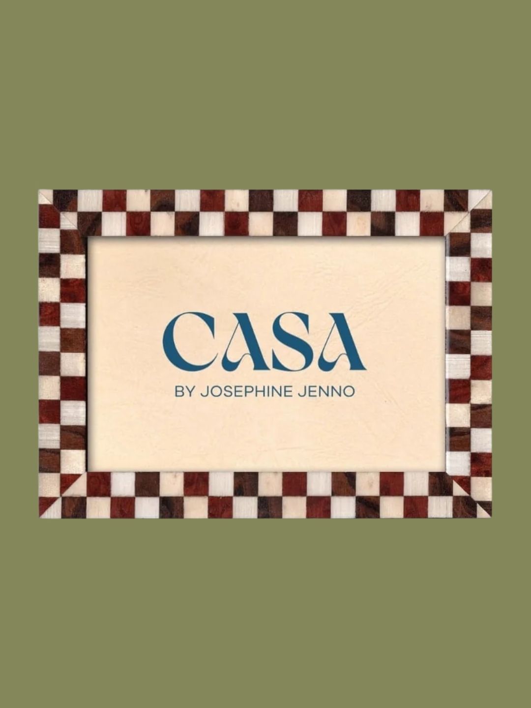 Casa by Josephine Jenno, Rustic Brown Checkered Frame