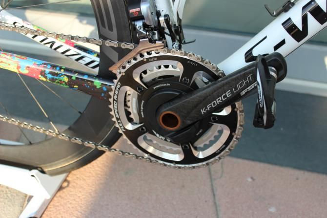 Kwiatkowski's FSA crankset on his Specialized Tarmac
