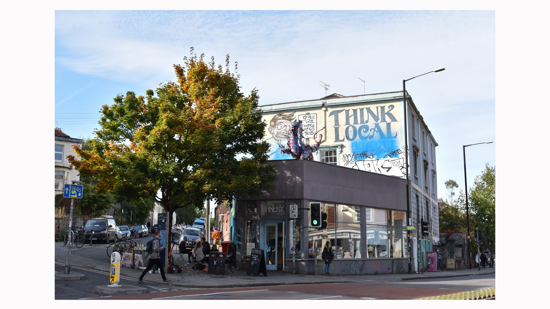 Image shows a picture of a street taken with the Nikon D3500.