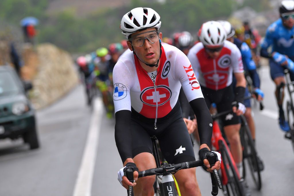THYON 2000 LES COLLONS SWITZERLAND MAY 01 Claudio Imhof of Switzerland and Team Switzerland during the 74th Tour De Romandie 2021 Stage 4 a 1613km stage from Sion to Thyon 2000 Les Collons 2076m TDR2021 TDRnonstop UCIworldtour on May 01 2021 in Thyon 2000 Les Collons Switzerland Photo by Luc ClaessenGetty Images