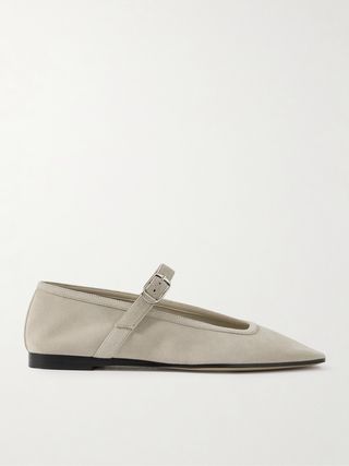 Suede Mary Jane Ballet Flats