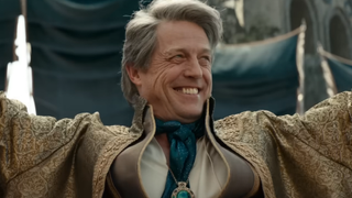 Hugh Grant in Dungeons and Dragons: Honor Among Thieves.