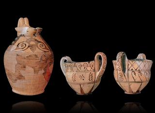 Broken ancient Greek pottery
