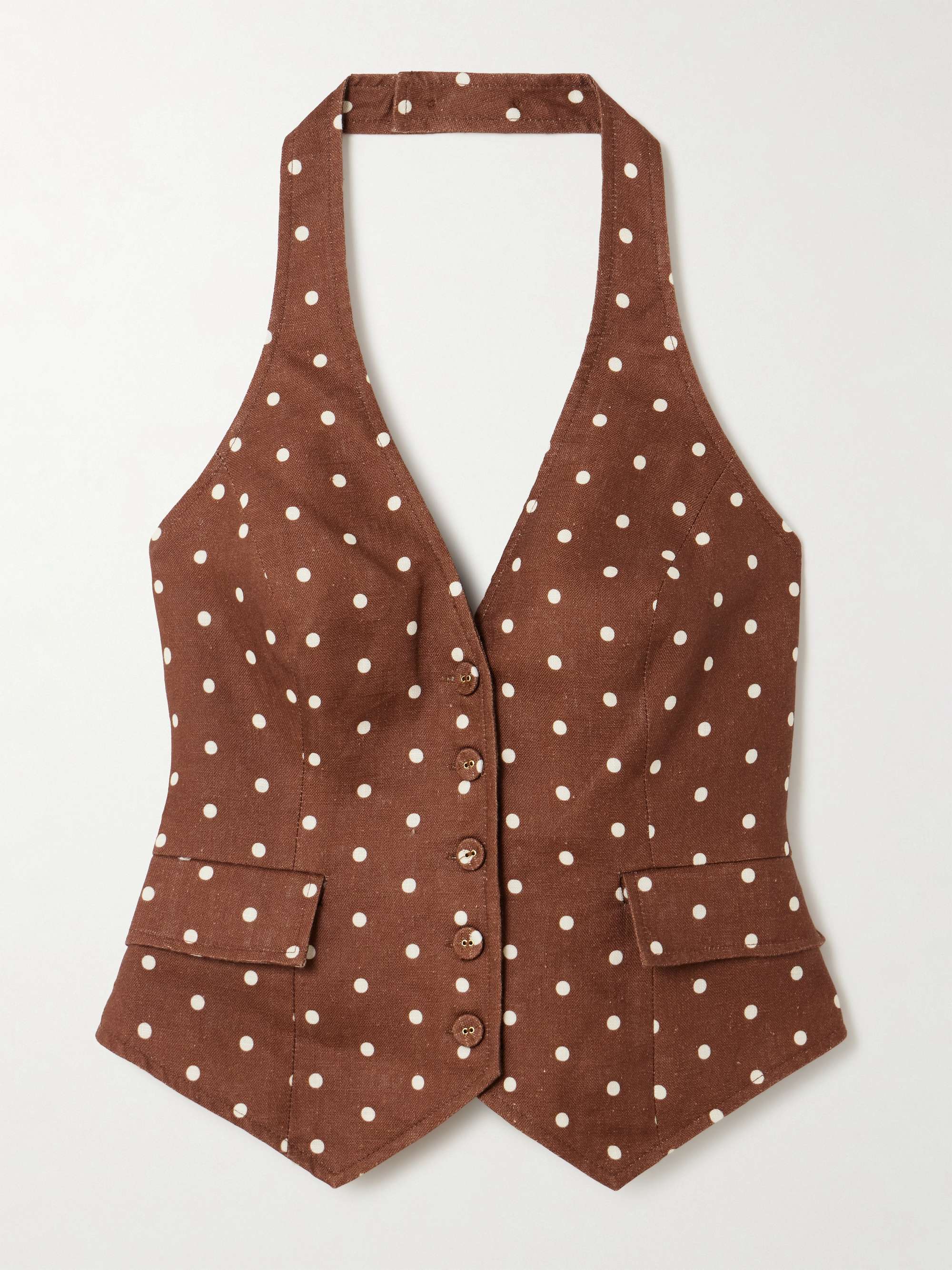 Prescott Polka-Dot linen vest