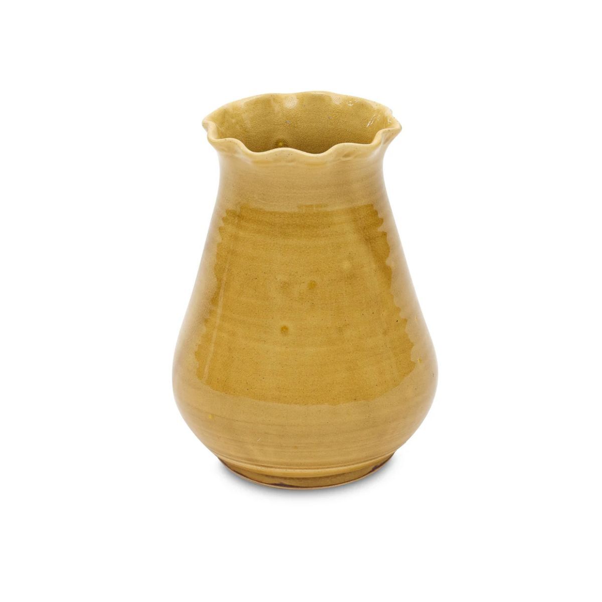 Yellow ceramic vase