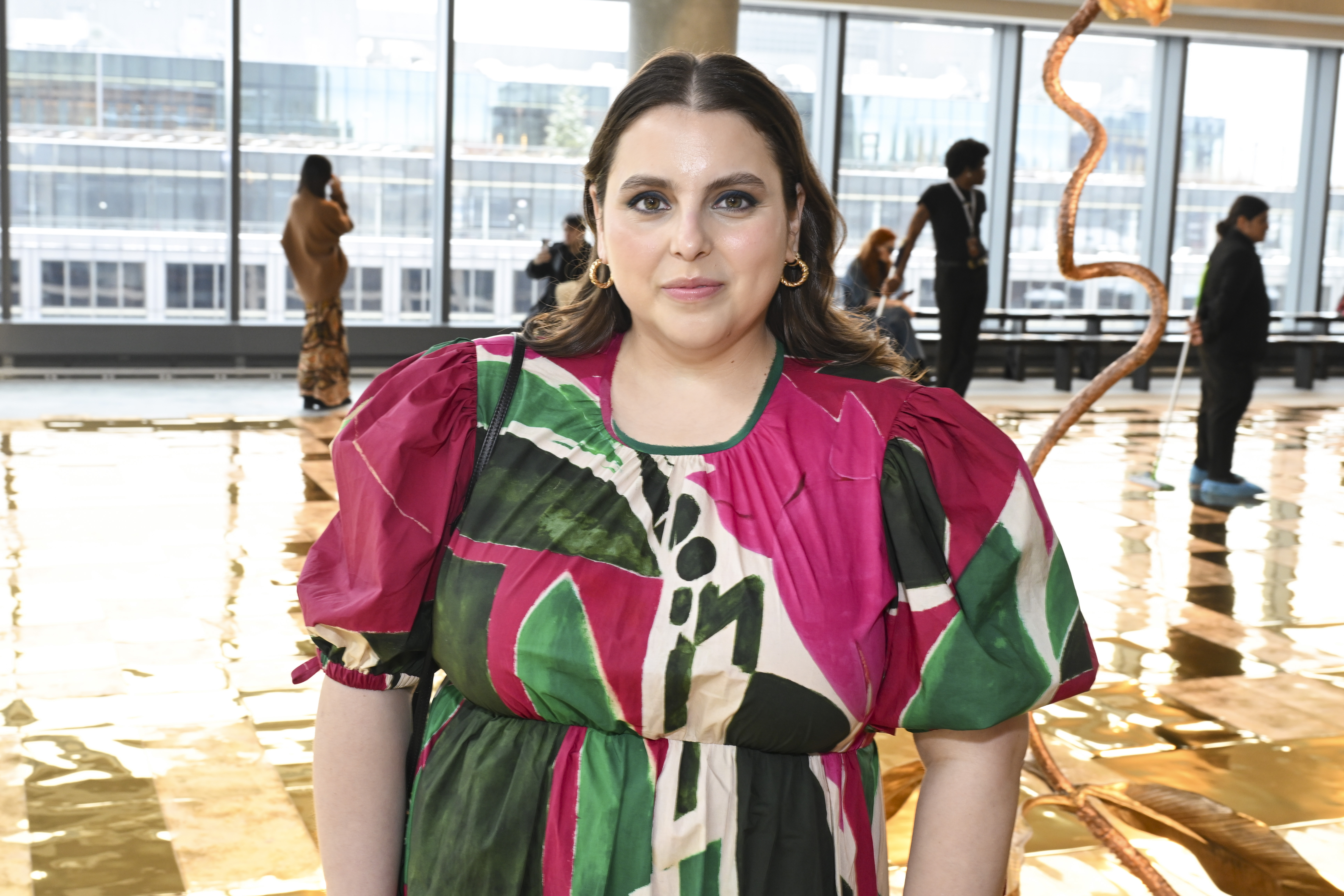 Beanie Feldstein at the Ulla Johnson Fall RTW 2025 fashion show as part of New York Fashion Week on February 09, 2025 in New York, New York.