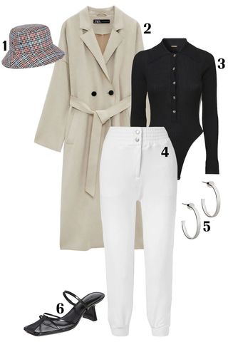 leggings, new balance, trench coat, outfit of the day, ootd, cap