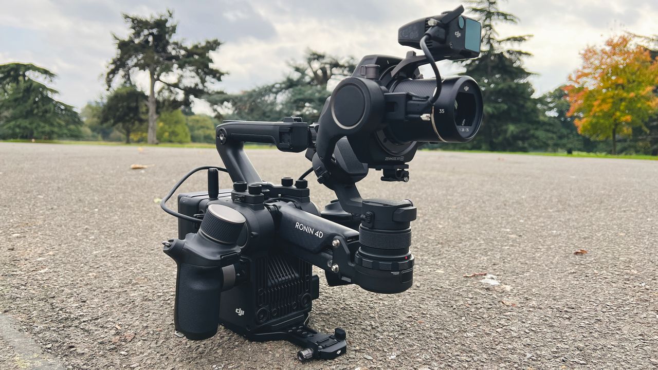 The DJI Ronin 4D resting concrete