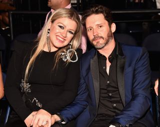 Kelly Clarkson and Brandon Blackstock attend the 2018 CMT Music Awards at Bridgestone Arena on June 6, 2018 in Nashville, Tennessee