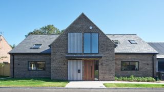 modern flat porch canopy on modern new build