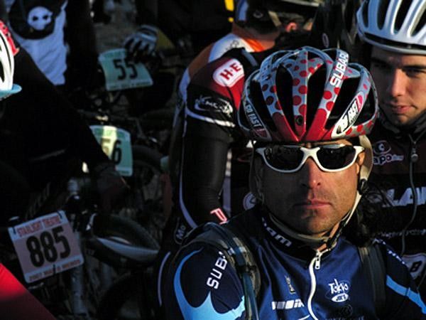 Nat Ross at the start of the Mas o Menos.