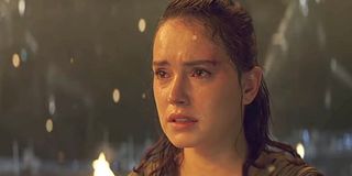 Rey cries talking to Kylo about her parents Star Wars The Last Jedi Lucasfilm
