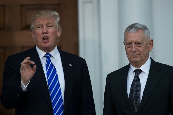 Donald Trump and James Mattis.