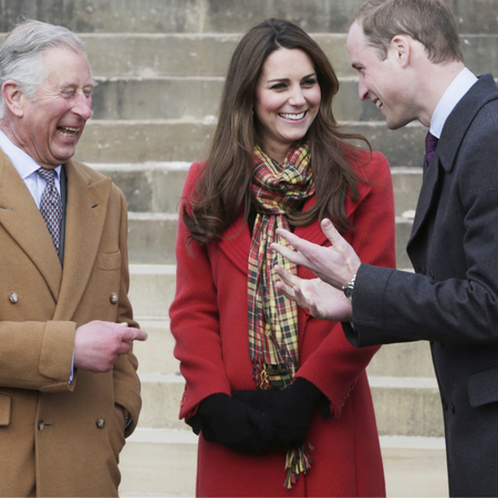 Prince Charles, Prince of Wales, known as the Duke of Rothesay, Catherine, Duchess of Cambridge, known as the Countess of Strathearn, and Prince William, Duke of Cambridge, known as the Earl of Strathearn, when in Scotland
