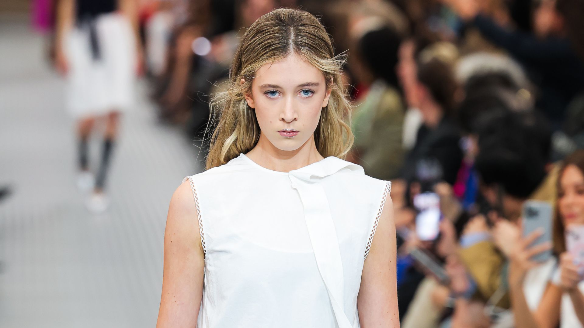 Sunday Rose Kidman Urban walking the Miu Miu runway, October 2024