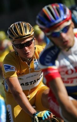 Alexandre Vinokourov (Astana) enjoying the final day