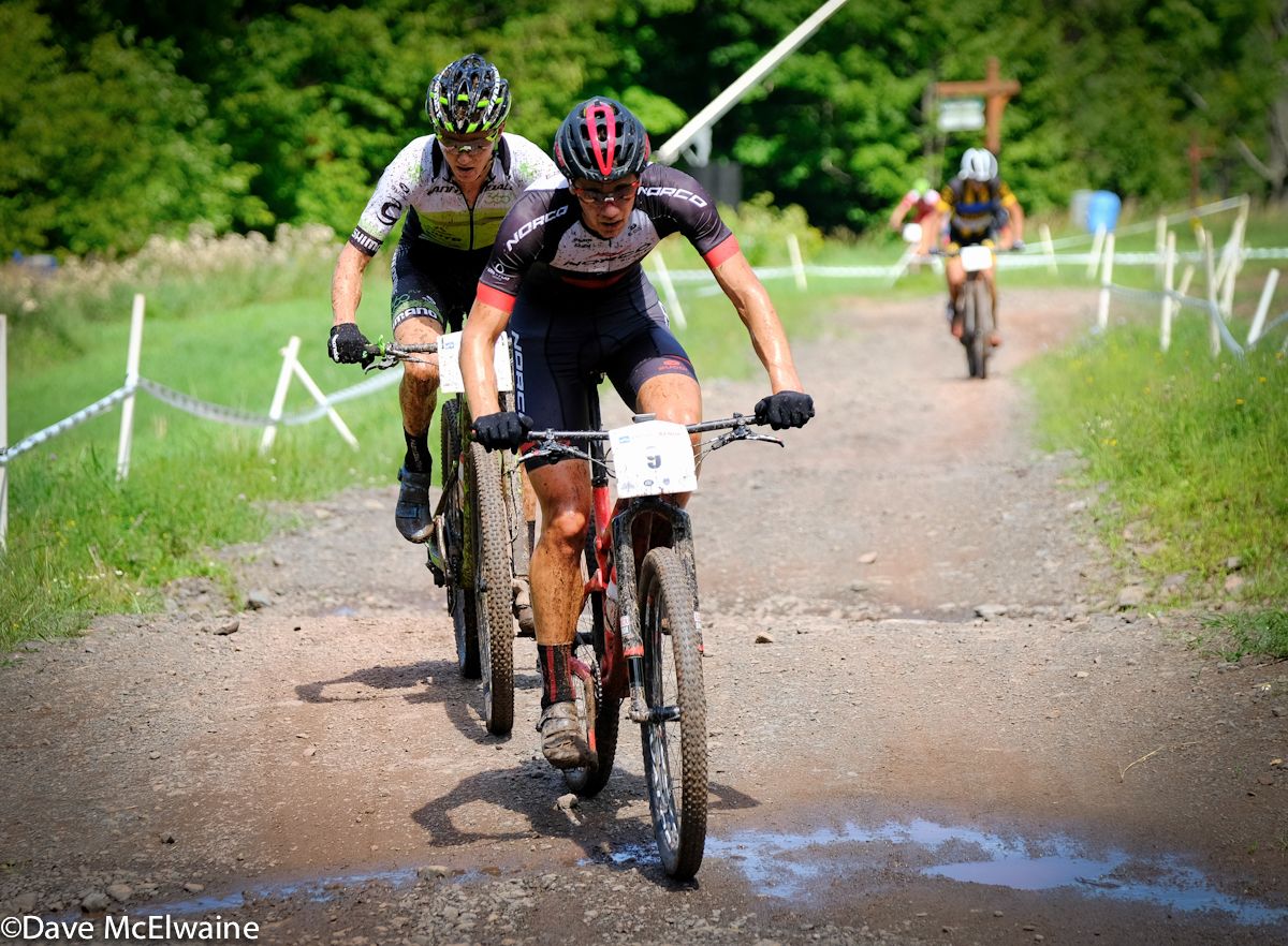 Andrew Lesperence (Norco Factory Team) riding in fifth position during lap one