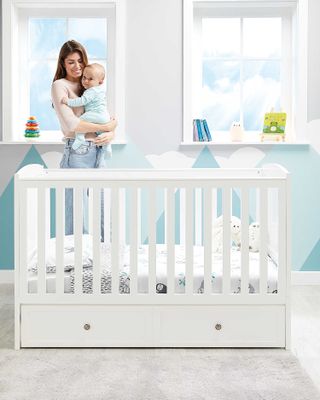 Aldi cot bed with underbed storage drawers