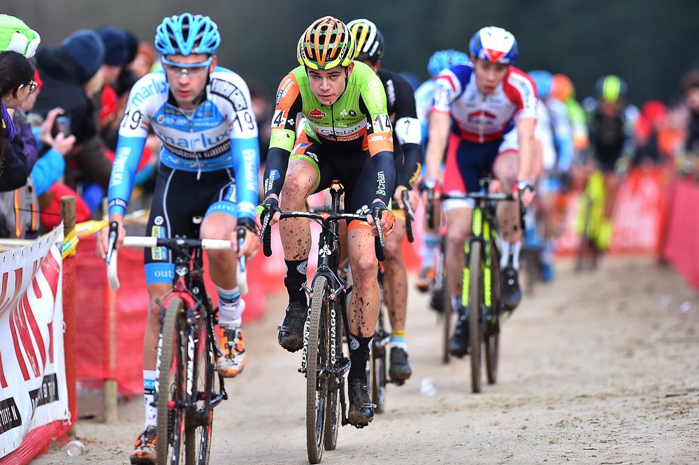 Wout van Aert waits to make his move.