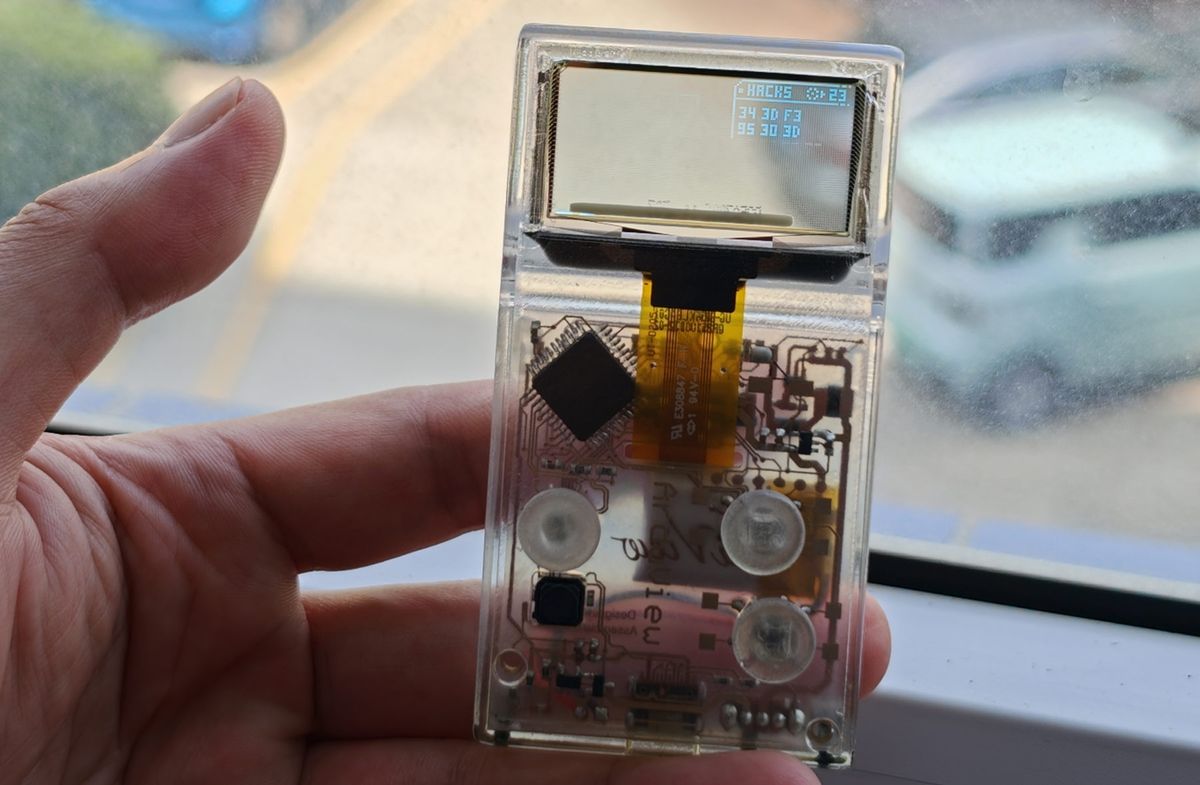 Arduview transparent handheld game console