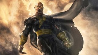 Concept art of Dwayne Johnson as Black Adam in Warner Bros' upcoming DCEU movie