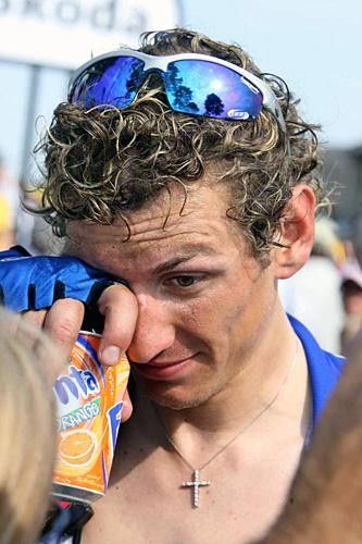 Filippo Pozzato (Quick.Step) after a tough day