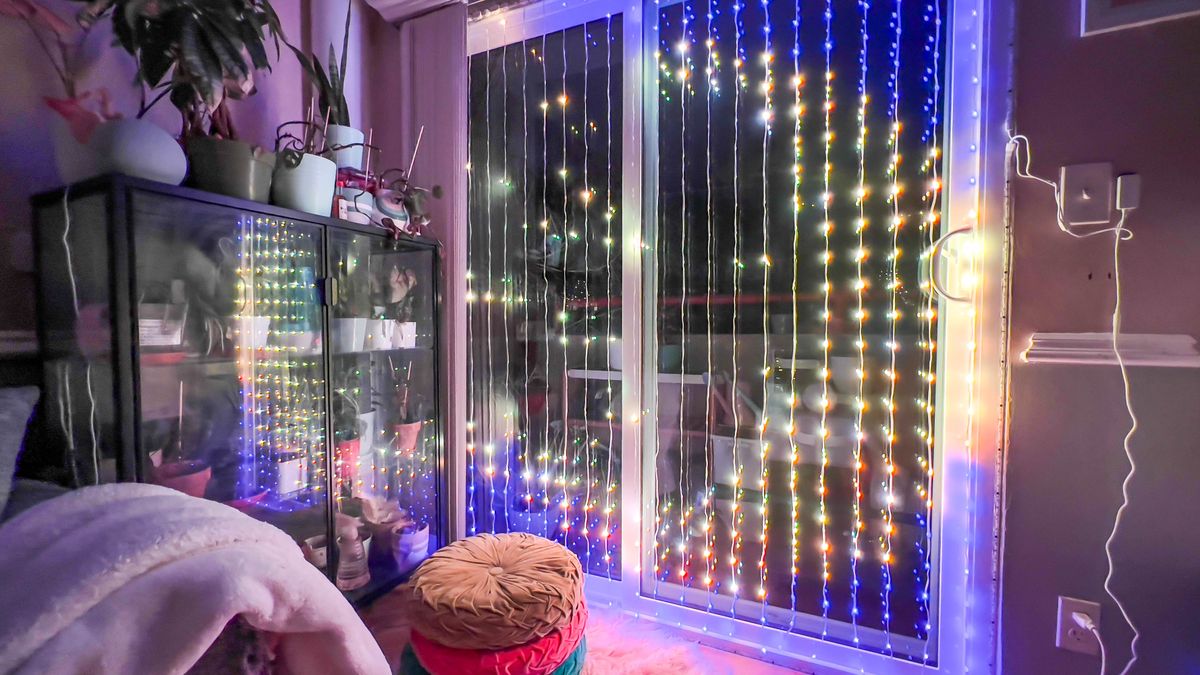 Govee Curtain Lights during author's testing