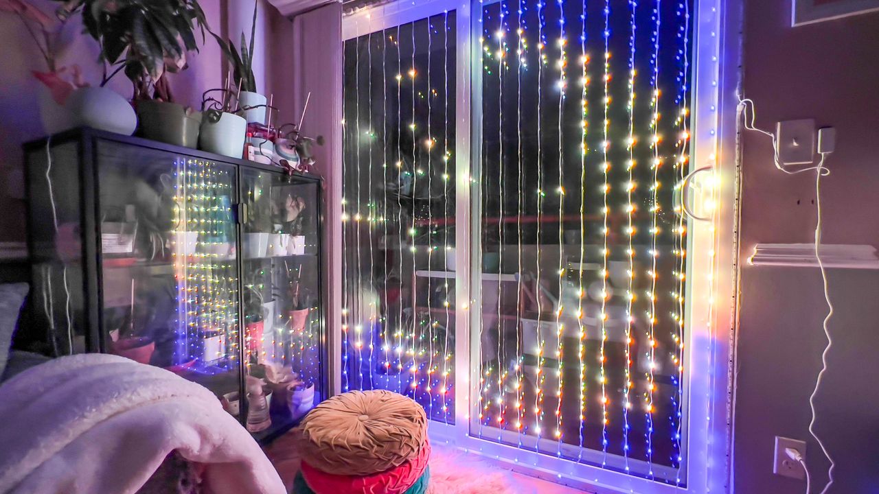 Govee Curtain Lights during author's testing