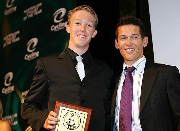 Junior male track and road cyclist, Cameron Meyer .