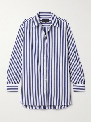 Yorke Striped Cotton-Poplin Shirt