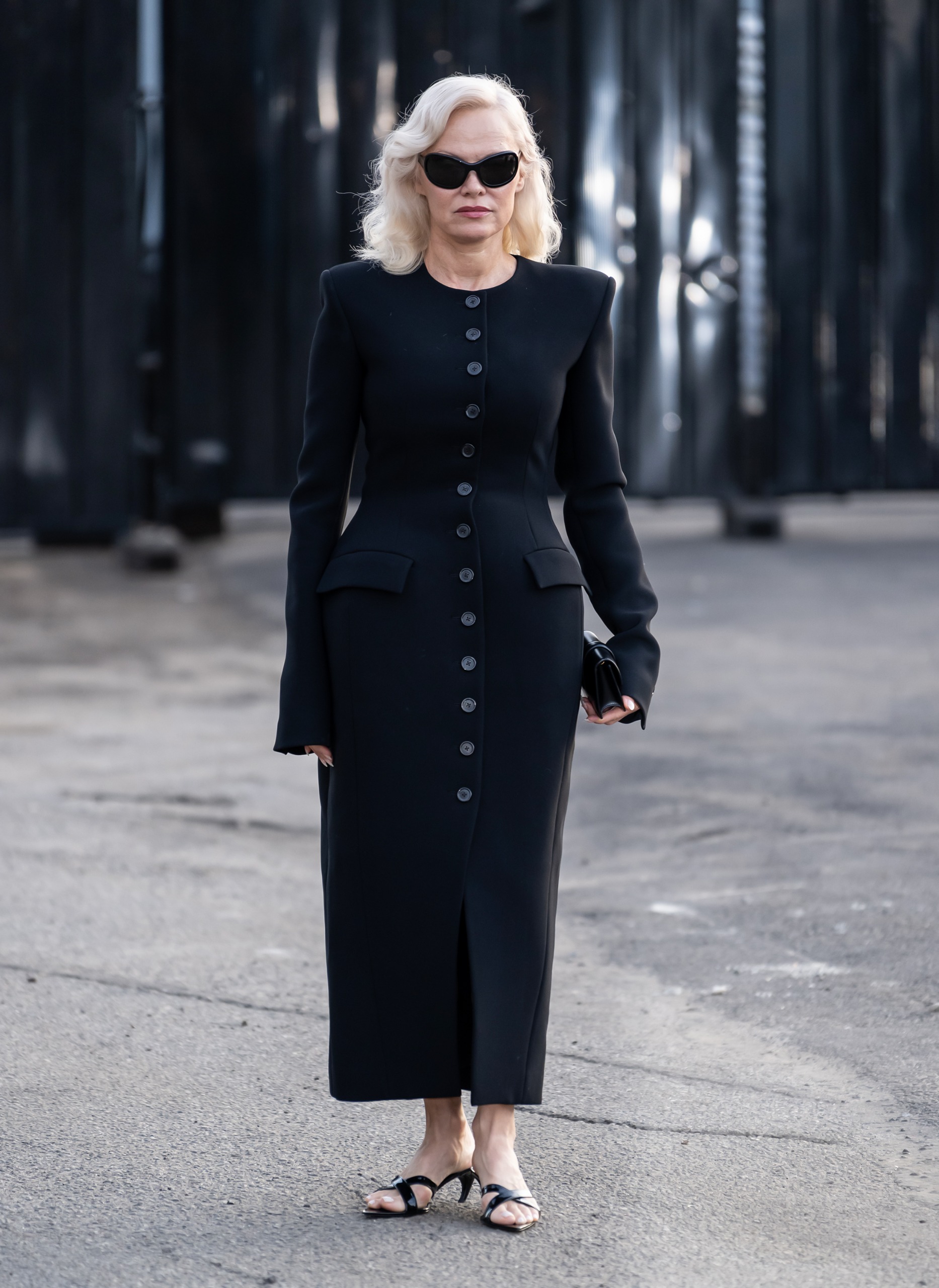 Pamela Anderson at the Khaite S/S 27 NYFW show