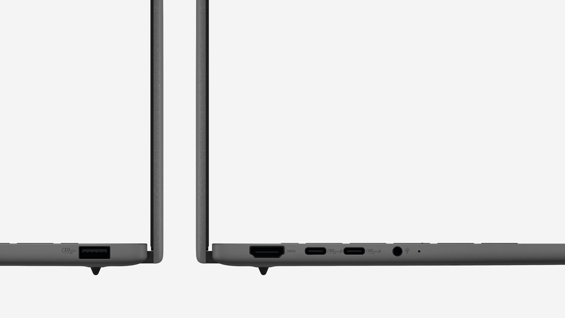 The ultra-thin chassis doesn't skimp on ports