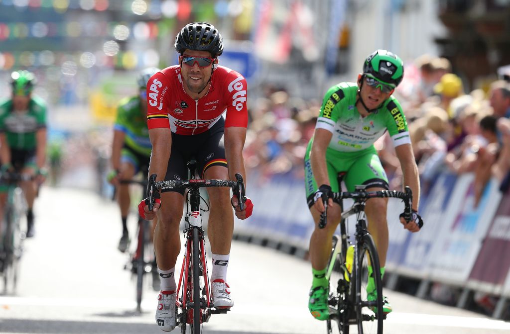 Jens Debusschere (Lotto Soudal) crosses the line in tenth
