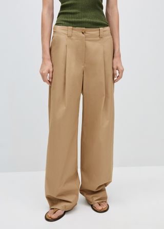 Wideleg Pleated Pants