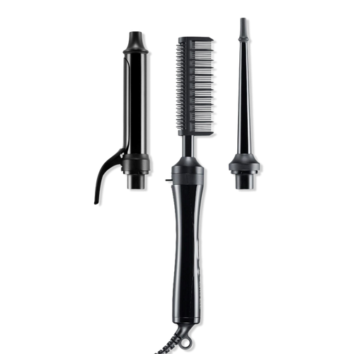 Texture 3-In-1 Interchangeable Curling Iron & Hot Comb