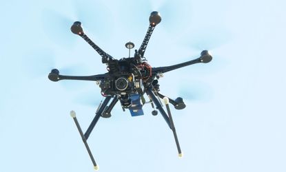 A drone demo takes place at the South by Southwest festival in Austin, Texas, on March 13.
