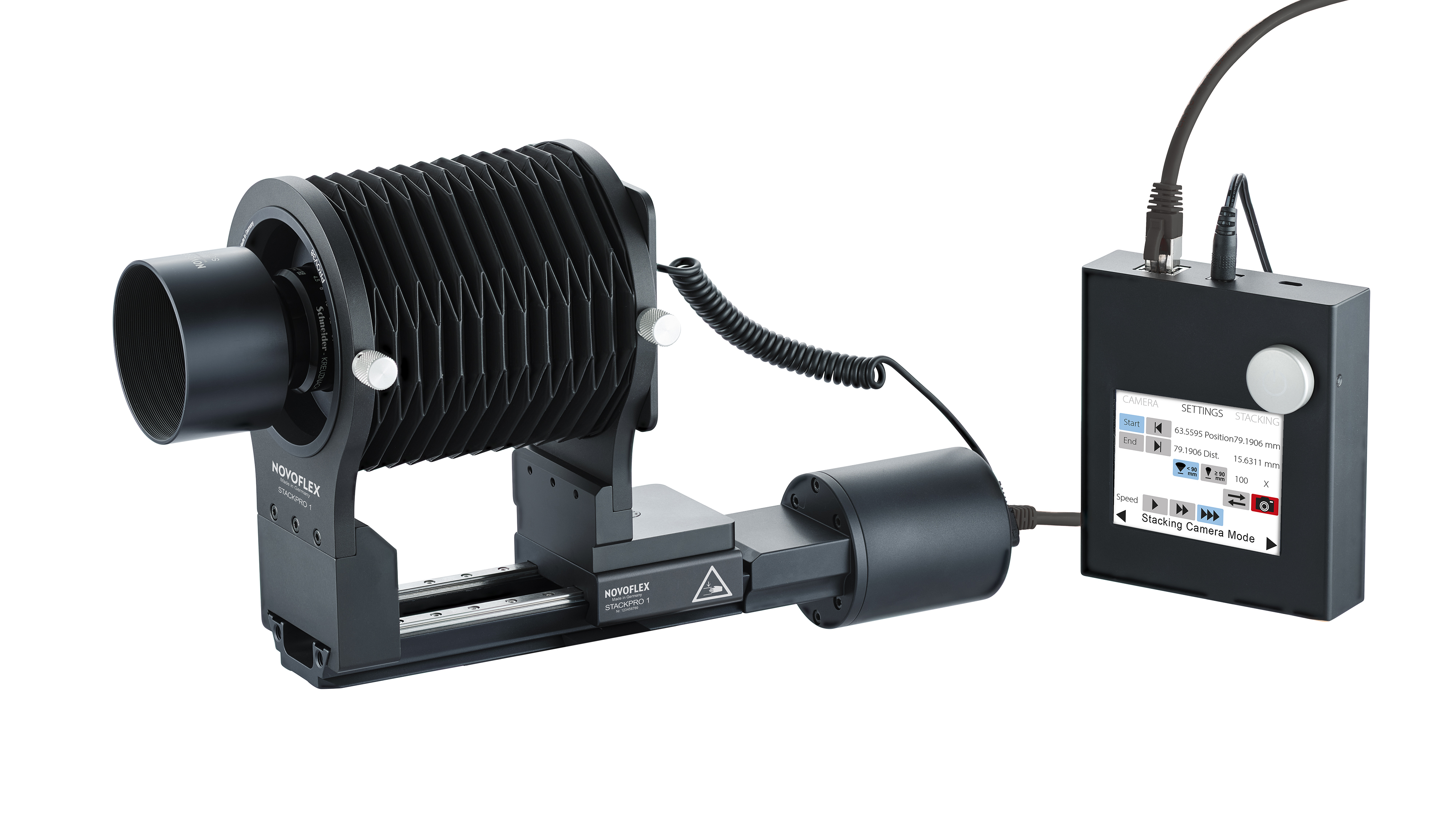 The Novoflex Stackpro 1 on a white background