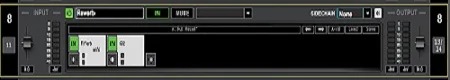 Fig. 6: Rack with a mono input and stereo output, used for reverb send and return. 