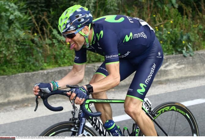 Alejandro Valverde (Movistar) goes on the attack