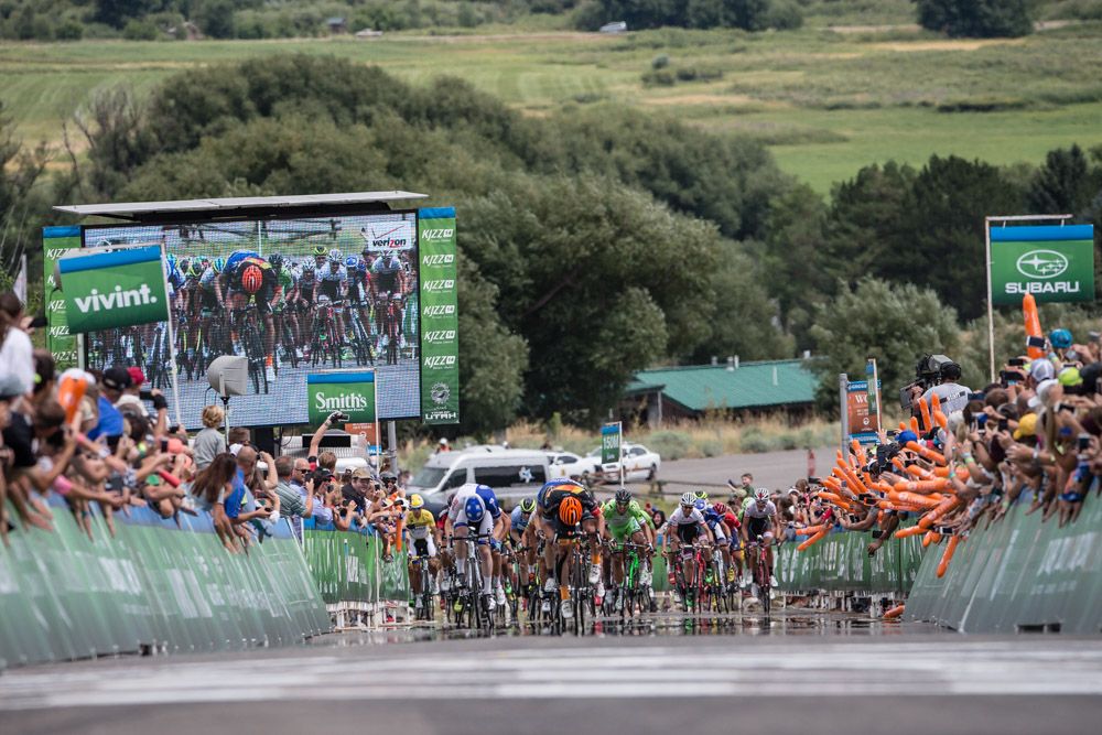 The uphill sprint to the finish.