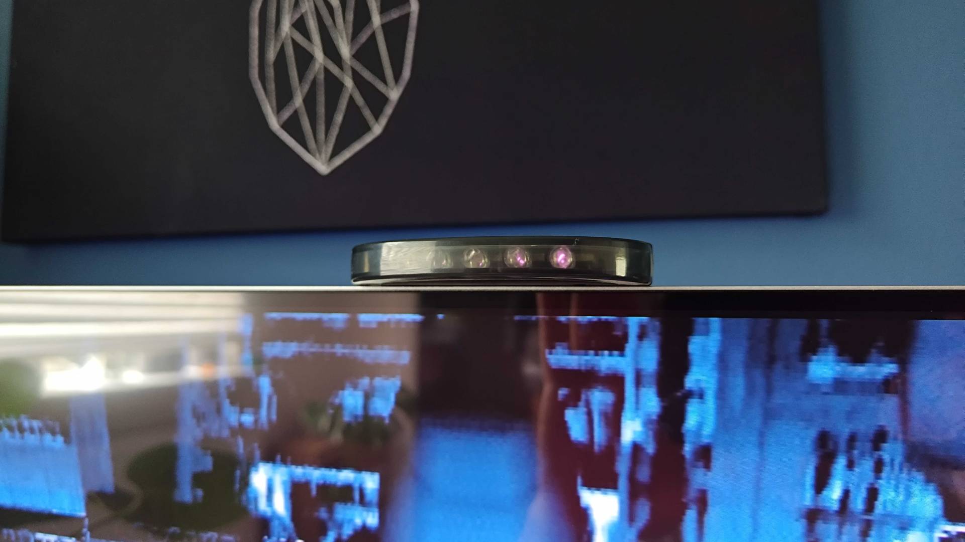 Intec Time Breaker Lightgun IR sensor on top of monitor.