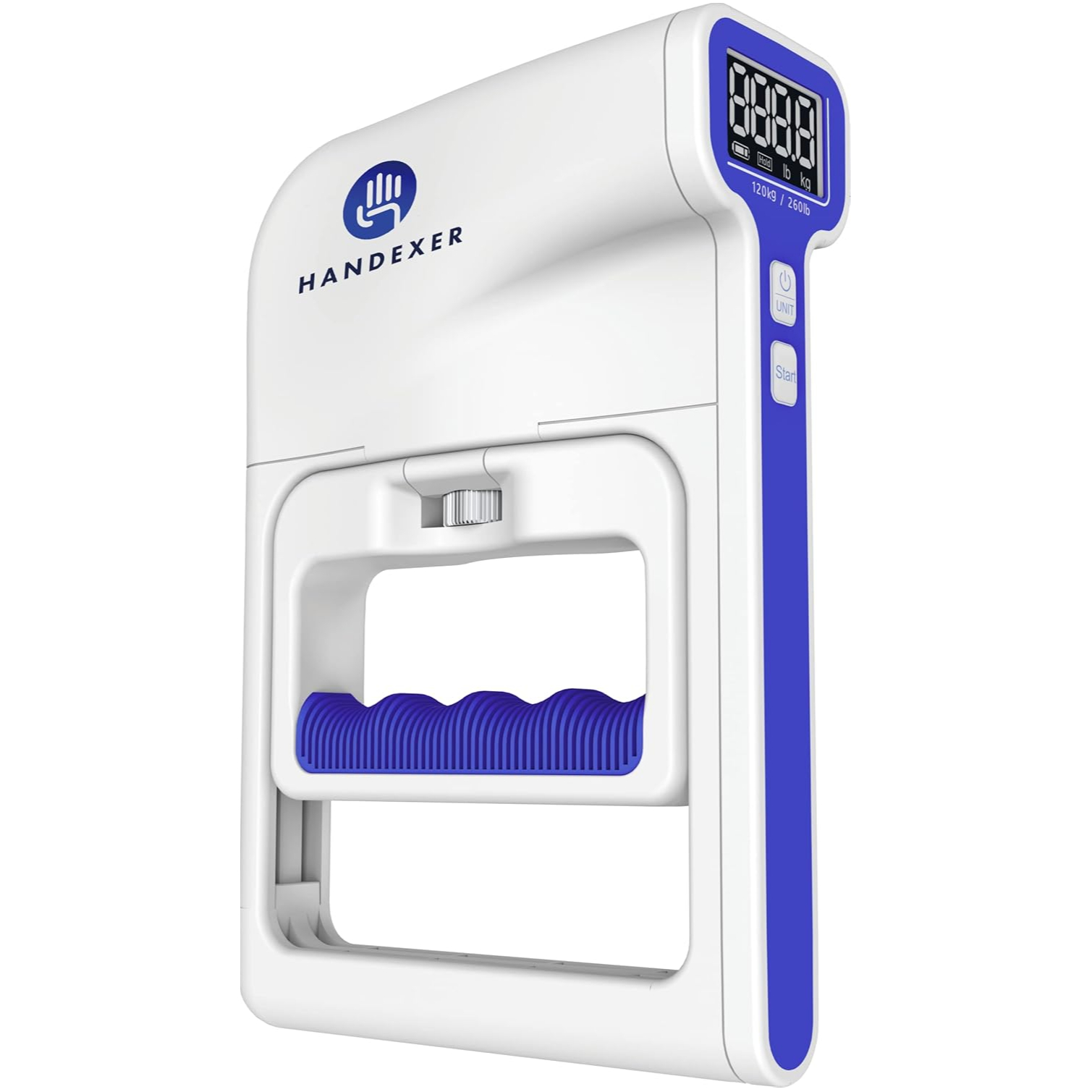 Digital Hand Dynamometer on white background