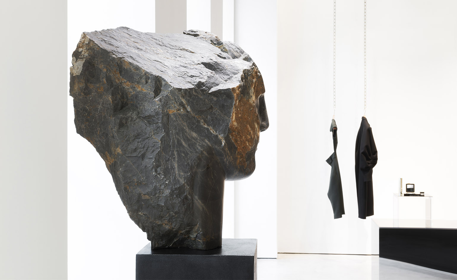 Young's sculptures are exhibited Inside the Victoria Beckham store