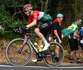 Attila Valter on a custom Cervelo at the Vuelta Espana 2024