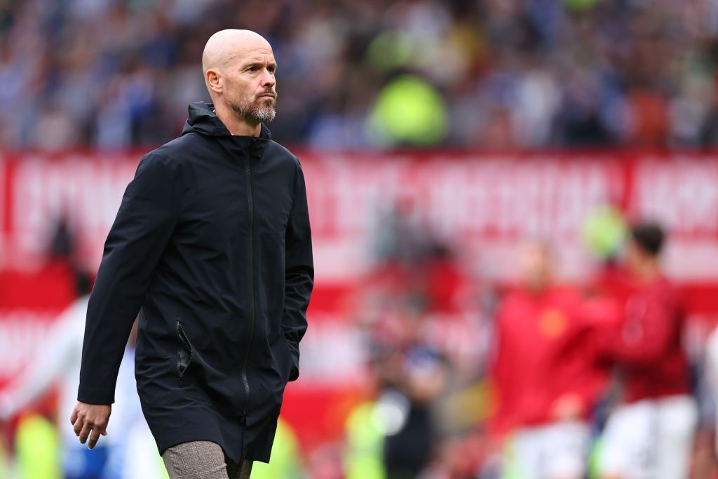 Erik ten Hag the head coach / manager of Manchester United during the Premier League match between Manchester United and Brighton &amp; Hove Albion at Old Trafford on September 16, 2023 in Manchester, United Kingdom. (Photo by Robbie Jay Barratt - AMA/Getty Images)