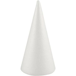 Creativ 54367 25 Cm 1-Piece Polystyrene Cone, White, One Size