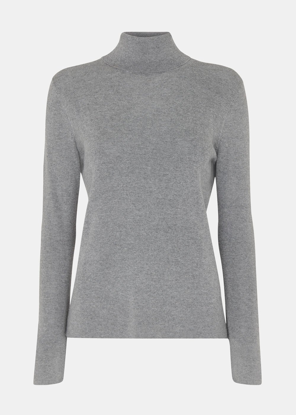 Grey Maja Knitted Polo Neck Knit