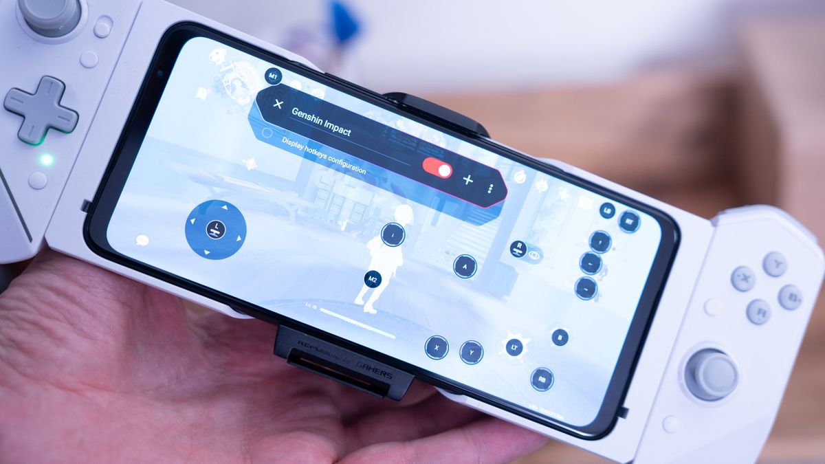 A photo of the Asus ROG Phone 6D Ultimate with MediaTek Dimensity internals