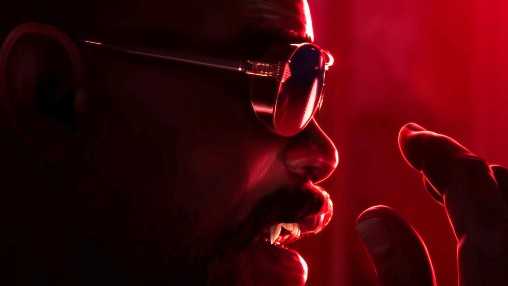 A closeup screenshot from Xbox's reveal trailer for Marvel's Blade that was shown in 2023.