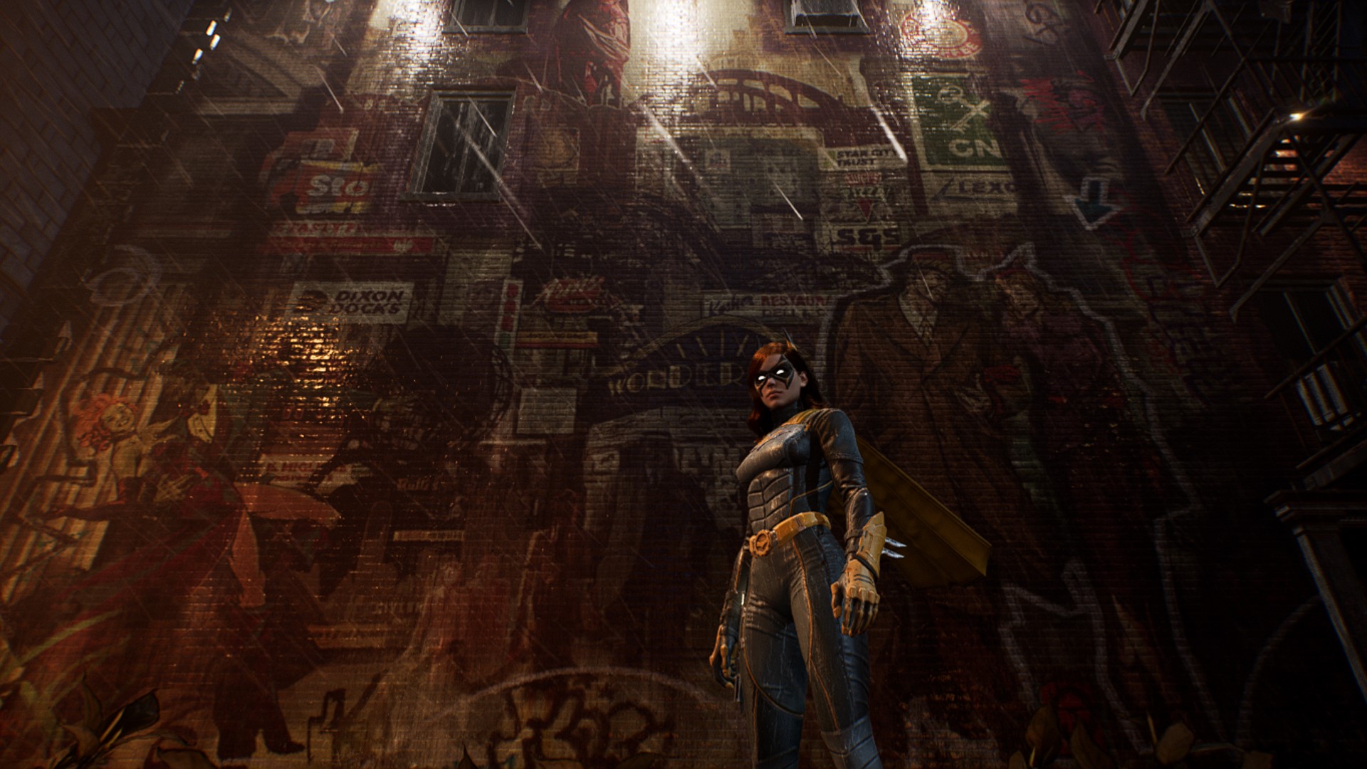 Gotham Knights graffiti - Simpler Times mural